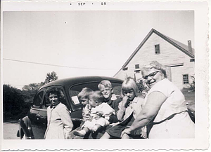 Grandmother Aurelia Begin Batchelder (1892-1957) with grandchildren