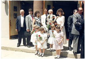 Espinola family outside Saint Anthony's Church