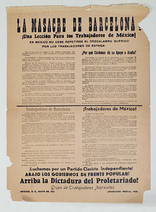 La masacre de Barcelona: ¡Una lección para los trabajadores de México! ¡Luchemos por un partido clasista independiente! Abajo los gobiernos de frente popular! Arriba la dictadura del proletariado!