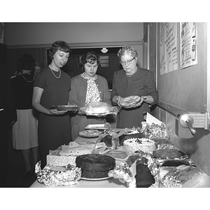 Three women at the annual Student Union cake baking contest