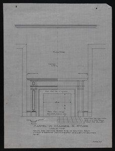 Mantel in Chamber "A" 3rd Floor, Revised July 12, 1906