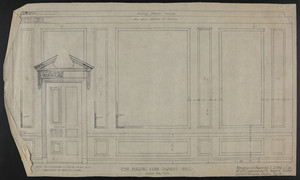 Rear Drawing Room Towards Hall, Alteration of House for J.S. Ames, Esq., at #3 Commonwealth Ave., Boston, undated