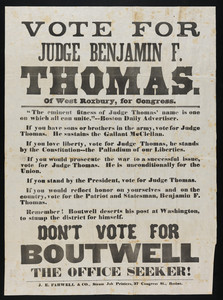 Vote for Judge Benjamin F. Thomas of West Roxbury, for Congress