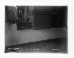 Sidewalk at Sears Building Court St. corner, sec.6, 199 Washington Street, Boston, Mass.