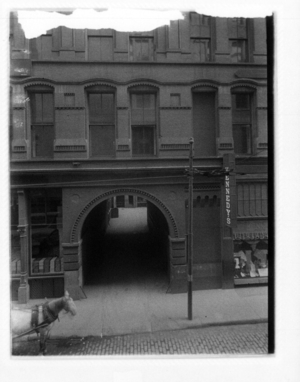 Part of Kennedy's, Hawley Street archway, Boston, Mass.