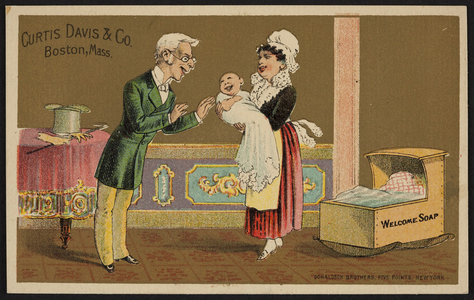 Trade card for Welcome Soap, Curtis Davis & Co., Boston, Mass., undated