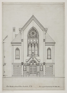 Set of drawings for the German Evangelical Lutheran Emmanuel Church, Manchester, NH, undated