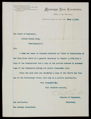 Charles H. Powell to Thomas Lincoln Casey, June 1, 1889