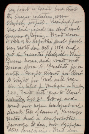 Thomas Lincoln Casey Notebook, September 1889-November 1889, 07, my heart or liver but that