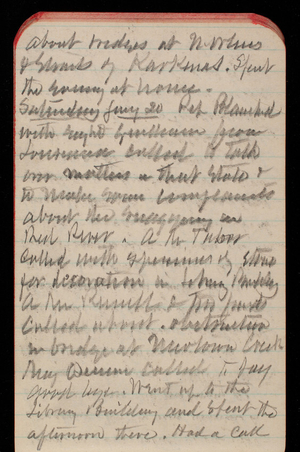 Thomas Lincoln Casey Notebook, November 1893-February 1894, 67, about bridges at N. [illegible]