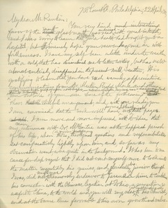 Letter from Benjamin Smith Lyman to Henry William Rankin