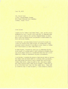 Letter from Mark H. McCormack to Lamar Hunt