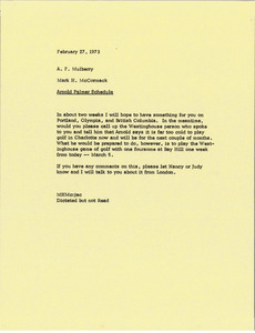 Memorandum from Mark H. McCormack to Al F. Mulberry