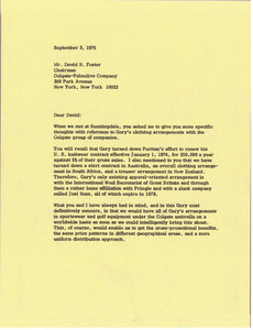 Letter from Mark H. McCormack to David R. Foster