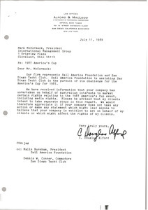 Letter from C. Douglas Alford to Mark H. McCormack