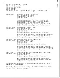 Patrick Storm Steele resume