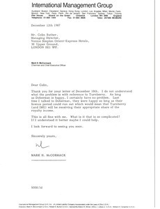 Letter from Mark H. McCormack to Colin Bather