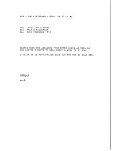 Fax from Mark H. McCormack to Laurie Roggenburk