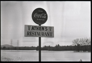 Millers Falls: sign for Athens Restaurant and Coca Cola