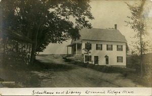 Schoolhouse and library, Greenwich Village, Mass.