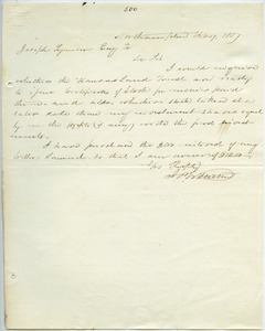 Letter from J. P. Williston to Joseph Lyman