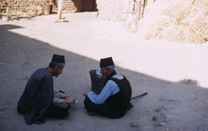 Chatting on threshing floor