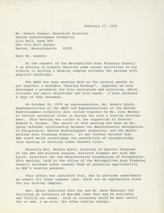 Letter from Elmer C. Bartels to Robert T. Kenney