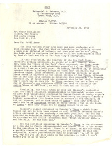 Letter from Nathaniel S. Lehrman to Carey McWilliams