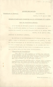 League of Nations Memorandum