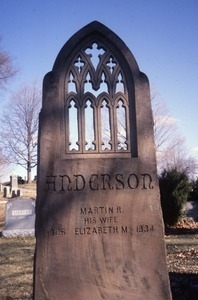 Cambridge Cemetery (Cambridge, Mass.) gravestone: Anderson, Martin and Elizabeth