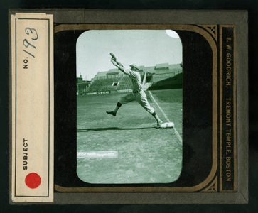 Leslie Mann Baseball Lantern Slide, No. 193
