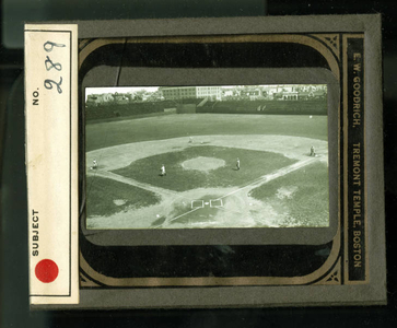 Leslie Mann Baseball Lantern Slide, No. 289