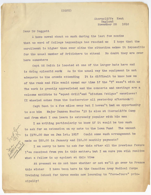 Transcribed letter from Roland Moore Jones to Laurence L. Doggett (November 28, 1916)