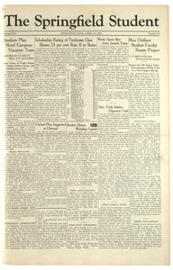 The Springfield Student (vol. 16, no. 22) April 16, 1926