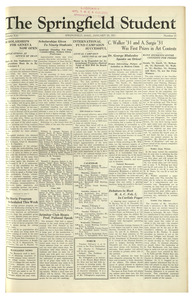 The Springfield Student (vol. 21, no. 13) January 28, 1931