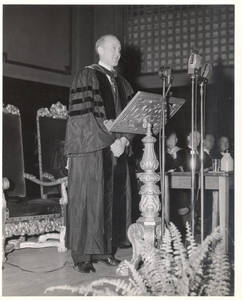Paul Moyer Limbert giving his inaugural speech, 1946