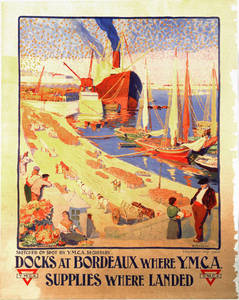 World War I Poster - Docks at Bordeaux