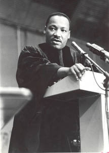Photograph of Martin Luther King, Jr. at Commencement (June 14, 1964)