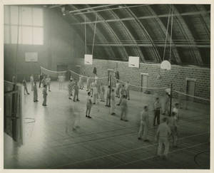 Students playing Volleyball in the Memorial Field House