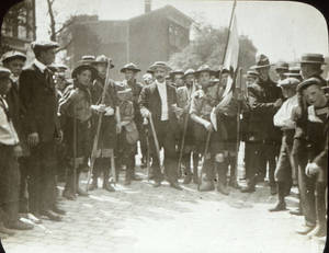 Boy Scouts on Cobblestone Street (c. 1911)