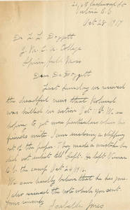 Letter from Isabella Jones to Doggett (October 28, 1917)