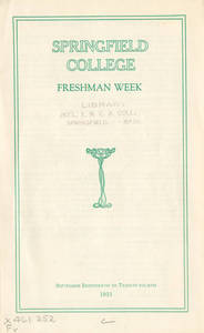 Freshman Week Brochure (1933)