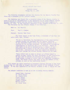 Special Faculty Task Force Progress Report, May 23, 1969