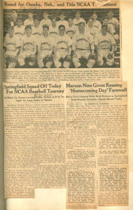 Bound for Omaha: articles on SC going to NCAA Baseball Tournament in 1951