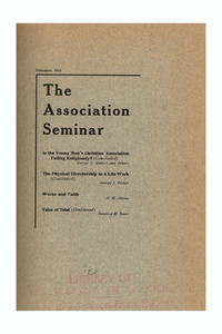 The Association Seminar (vol. 22 no. 5), February 1914