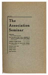 The Association Seminar (vol. 24 no. 7), April 1916