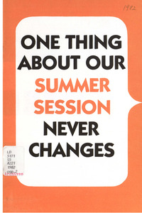 Summer School Catalog, 1982