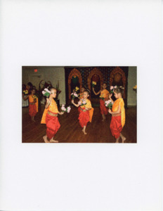 Photograph of Angkor Dance Troupe performing the Tiva Propey, 2005