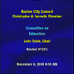 Committee on Education hearing recording, December 8, 2005
