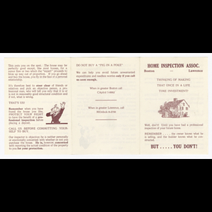 Brochure for Home Inspection Assoc. of Boston and Lawrence